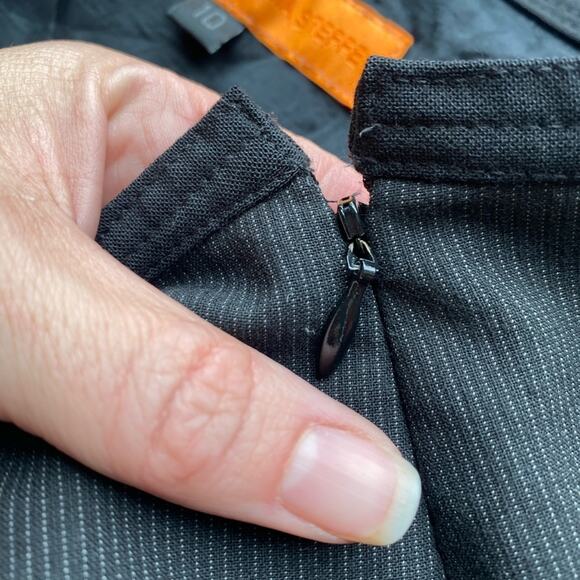 Cynthia Steffe Womens 10 Skirt Dark Eyelet Ruffle Pleated Preppy Acadamia Witchy - Picture 5 of 8